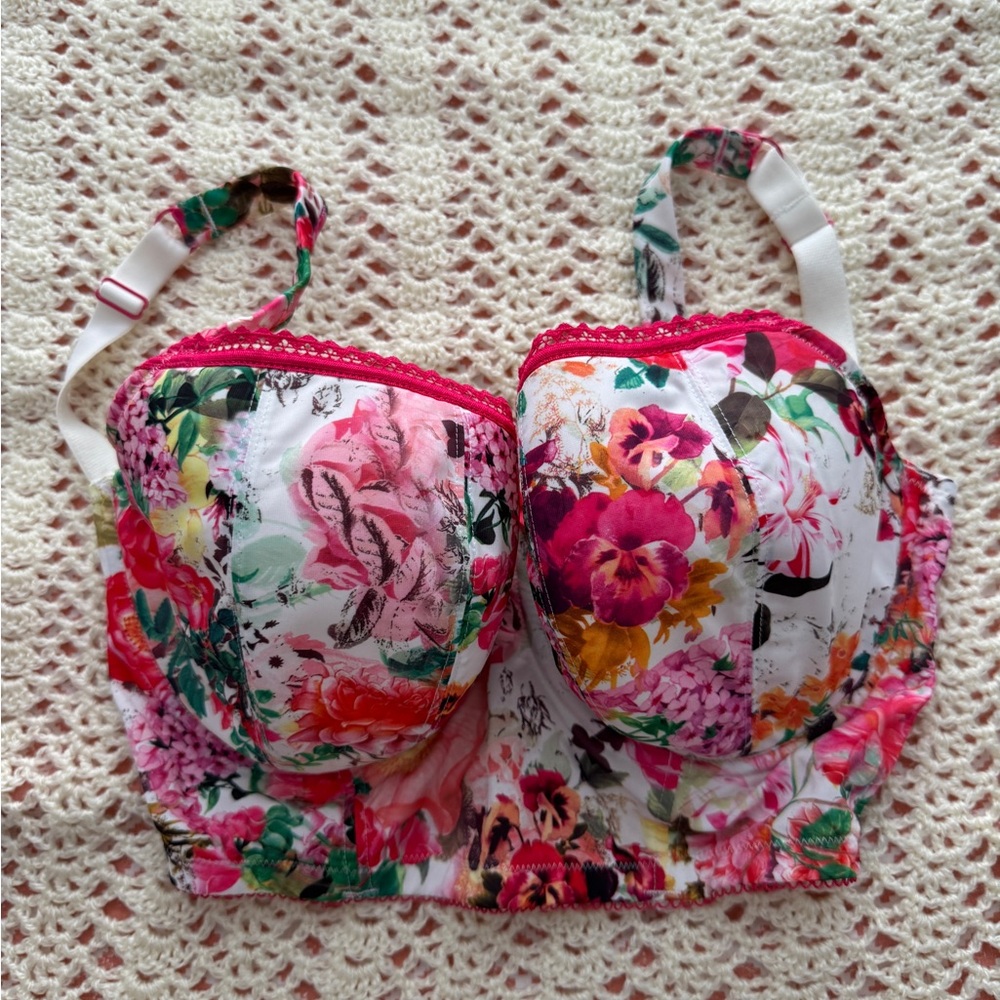 Cleo panache longline floral bra 30GG